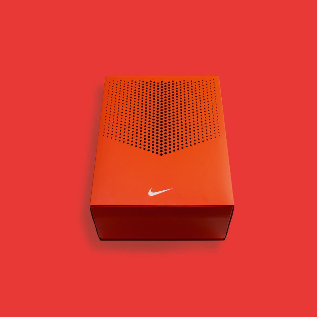 These Nike shoeboxes demonstrate a range of Pureprint services – from original packaging design, engineering and creation to screen printing and laser cutting.