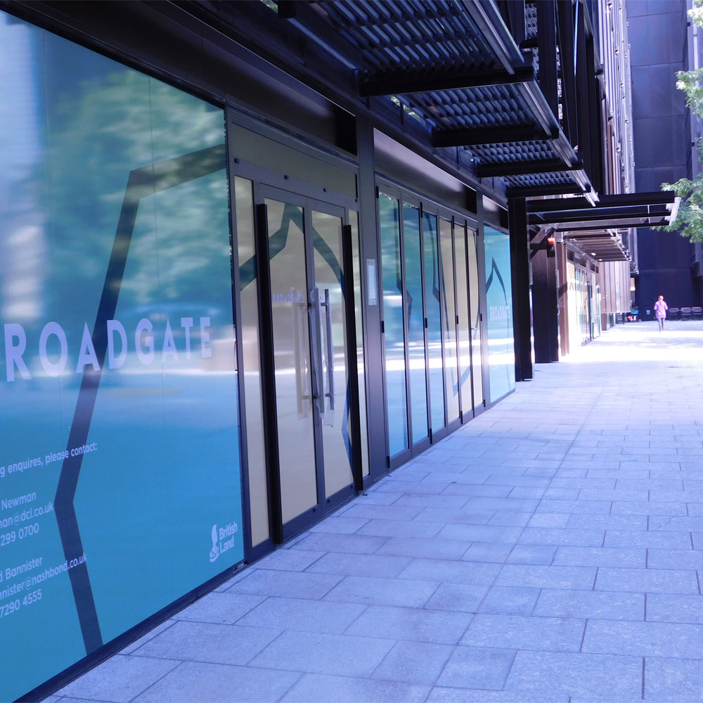 We worked with British Land on Broadgate London incorporating the skills of our internal design team and large format print experts to deliver stand out branding.